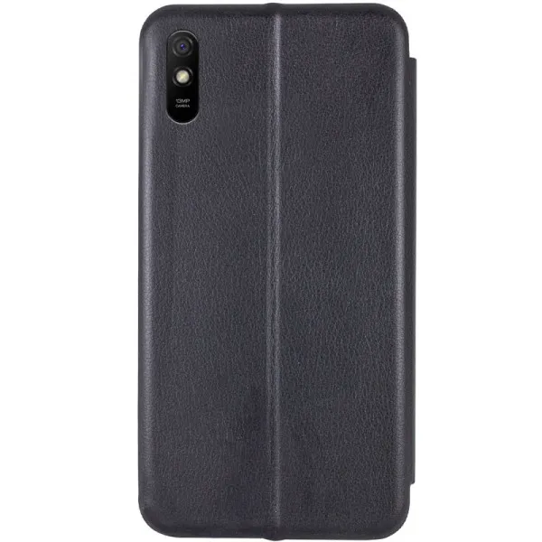 Кожаный чехол-книжка Classy для Xiaomi Redmi 9A — Черный — фото 2
