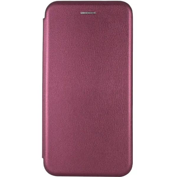 Кожаный чехол-книжка Classy для Xiaomi Redmi 9A — Бордовый — фото 1