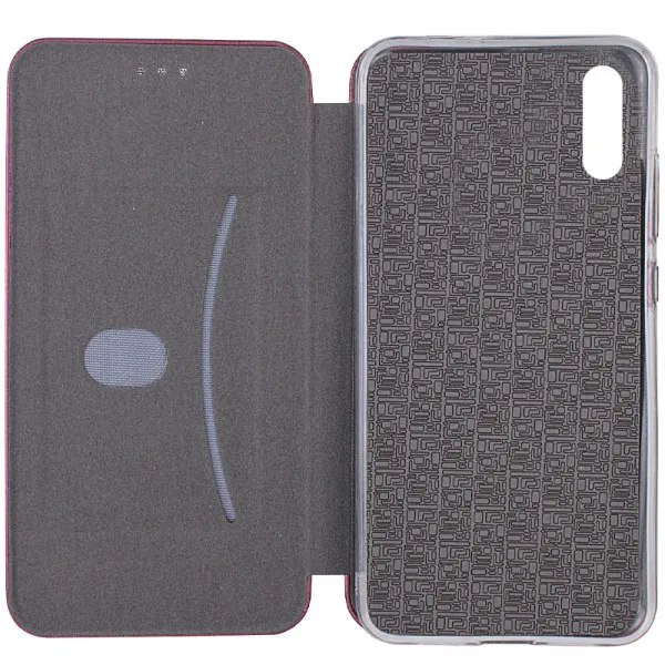 Кожаный чехол-книжка Classy для Xiaomi Redmi 9A — Бордовый — фото 3