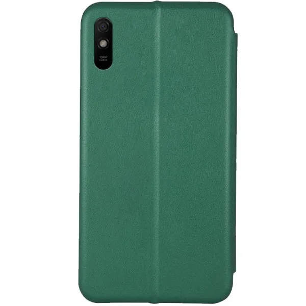 Кожаный чехол-книжка Classy для Xiaomi Redmi 9A — Зеленый — фото 2