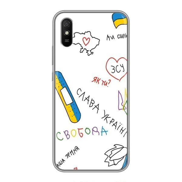 Чехол с принтом «Стикер» для Xiaomi Redmi 9A