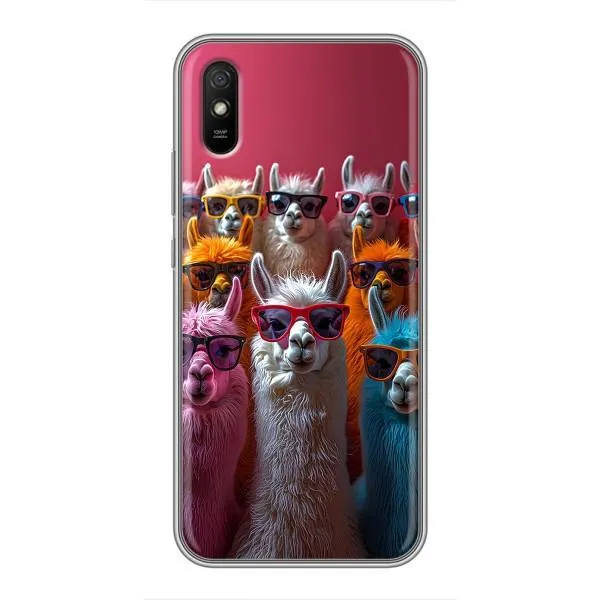 Чехол с принтом «Ламы в очках» для Xiaomi Redmi 9A Чехол с принтом «Ламы в очках» для Xiaomi Redmi 9A