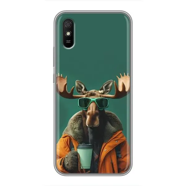 Чехол с принтом «Лось с кофе» для Xiaomi Redmi 9A Чехол с принтом «Лось с кофе» для Xiaomi Redmi 9A