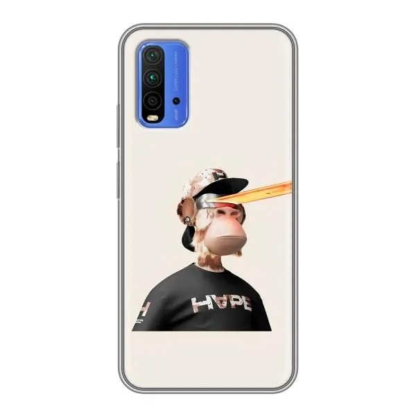 Чехол с принтом «обезьяна NFT в очках» для Xiaomi Redmi 9T