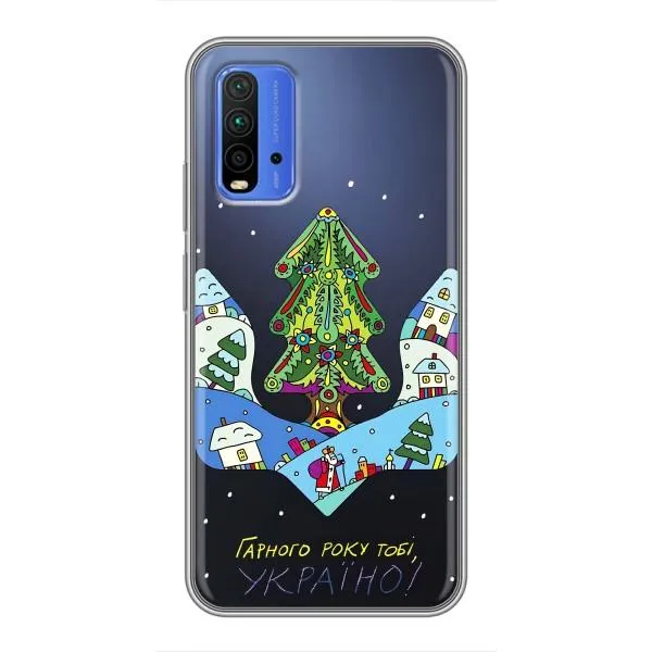 Чехол с принтом «Рождественский герб» для Xiaomi Redmi 9T Чехол с принтом «Рождественский герб» для Xiaomi Redmi 9T