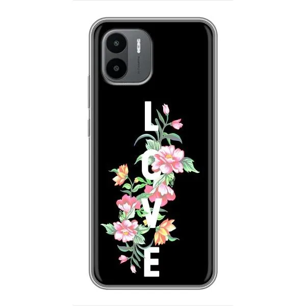 Чехол с принтом «Цветы LOVE» для Xiaomi Redmi A1