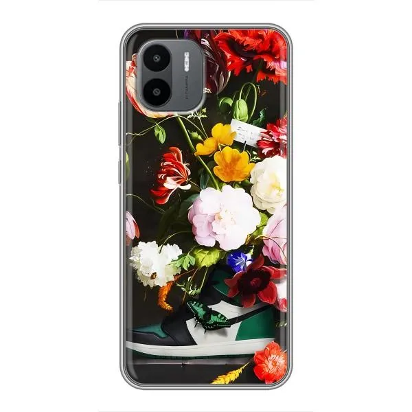 Чехол с принтом «Nike цветы» для Xiaomi Redmi A2 Чехол с принтом «Nike цветы» для Xiaomi Redmi A2