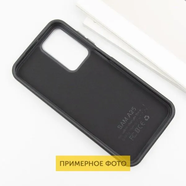 Кожаный чехол Leather Case Metal Buttons для Xiaomi Redmi A3 — Черный — фото 4