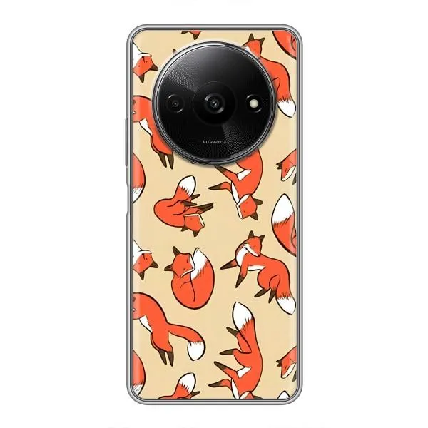 Чехол с принтом «Лисички» для Xiaomi Redmi A3x Чехол с принтом «Лисички» для Xiaomi Redmi A3x