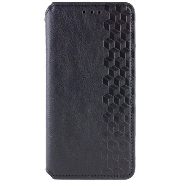 Кожаный чехол-книжка GETMAN Cubic (PU) для Xiaomi Redmi A5 / Poco C71 — Черный — фото 1