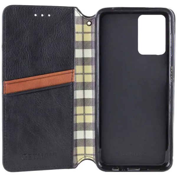 Кожаный чехол-книжка GETMAN Cubic (PU) для Xiaomi Redmi A5 / Poco C71 — Черный — фото 3