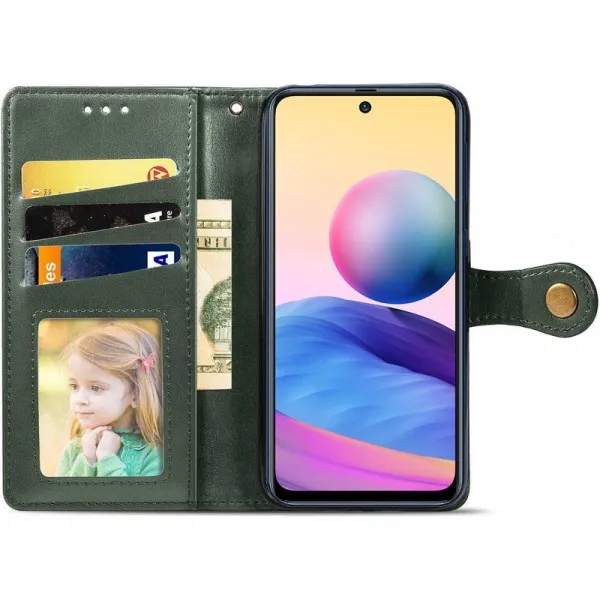 Кожаный чехол-книжка GETMAN Gallant (PU) для Xiaomi Redmi A5 / Poco C71 — Зеленый — фото 5