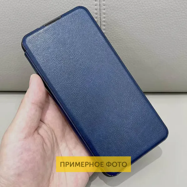 Кожаный чехол-книжка Belora для Xiaomi Redmi A5 / Poco C71 — Темно-синий — фото 2