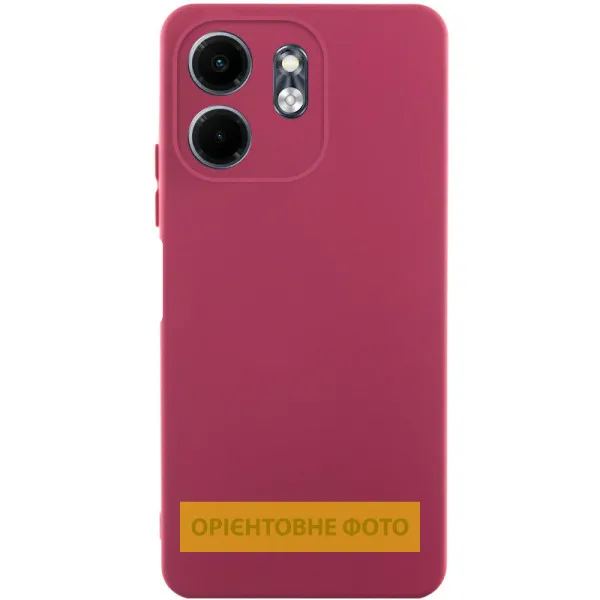 Чехол TPU GETMAN Liquid Silk Full Camera для Xiaomi Redmi A5 / Poco C71 — Бордовый