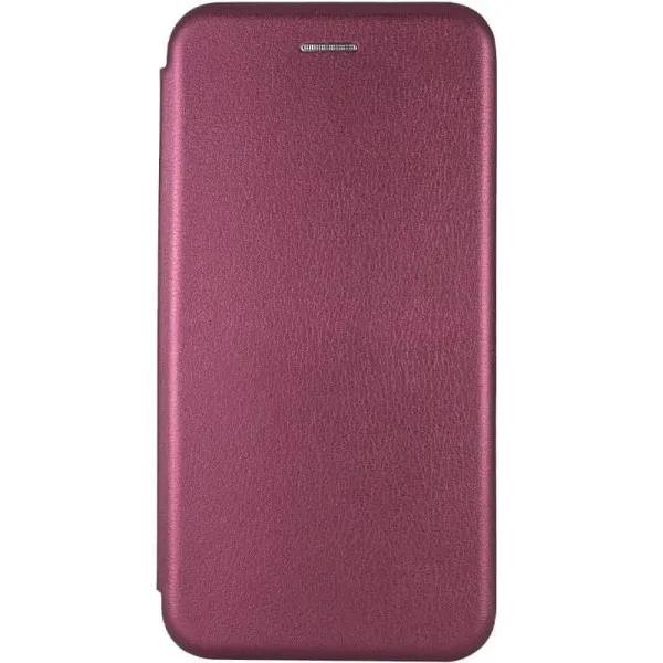 Кожаный чехол-книжка Classy для Xiaomi Redmi A5 / Poco C71 — Бордовый