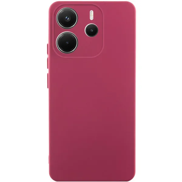 Чехол TPU GETMAN Liquid Silk Full Camera для Xiaomi Redmi A7 Pro 4G / Poco C81 — Бордовый
