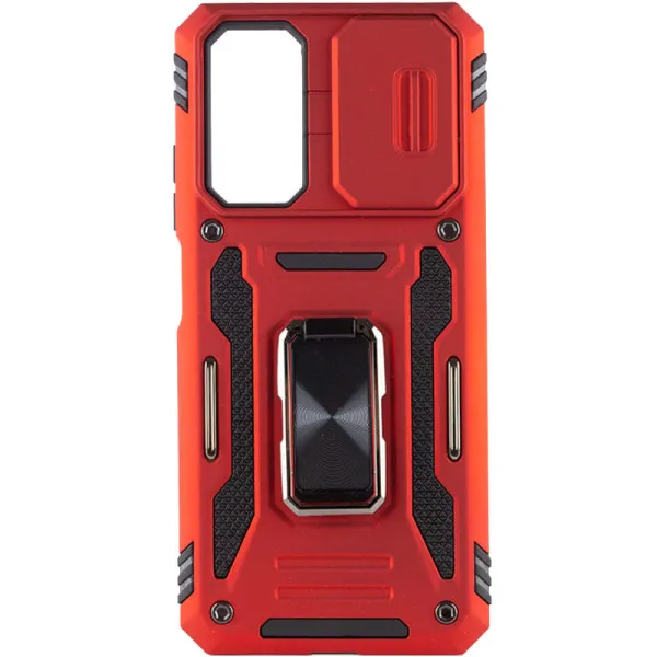 Ударопрочный чехол Camshield Army Ring для Xiaomi Redmi A7 Pro 4G / Poco C81 / C81 Pro — Красный — фото 1
