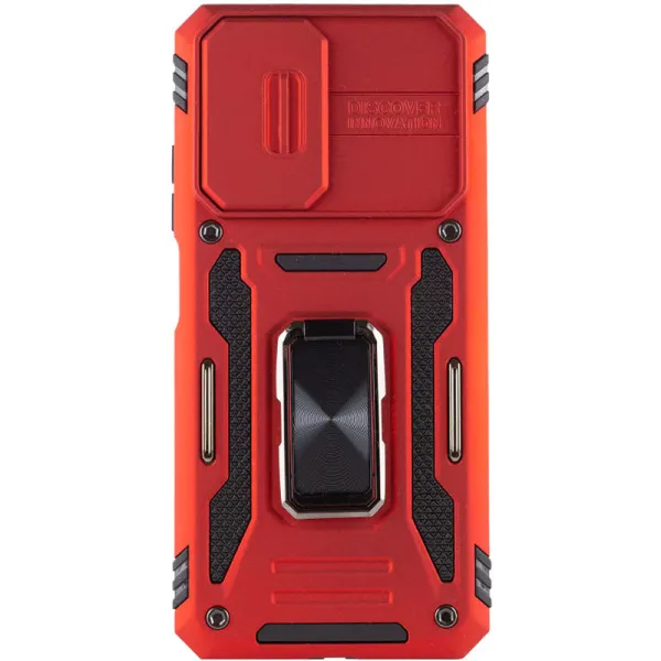 Ударопрочный чехол Camshield Army Ring для Xiaomi Redmi A7 Pro 4G / Poco C81 / C81 Pro — Красный — фото 2