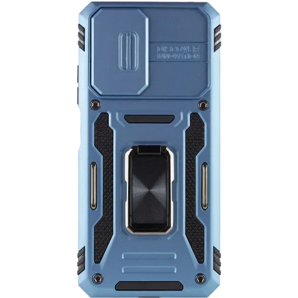 Ударопрочный чехол Camshield Army Ring для Xiaomi Redmi A7 Pro 4G / Poco C81 / C81 Pro — Голубой — фото 2
