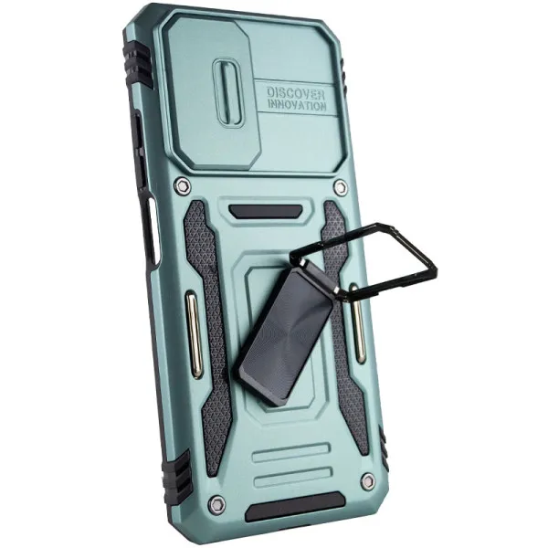 Ударопрочный чехол Camshield Army Ring для Xiaomi Redmi A7 Pro 4G / Poco C81 / C81 Pro — Зеленый — фото 3