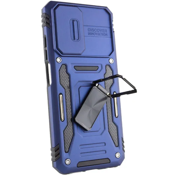 Ударопрочный чехол Camshield Army Ring для Xiaomi Redmi A7 Pro 4G / Poco C81 / C81 Pro — Синий — фото 3