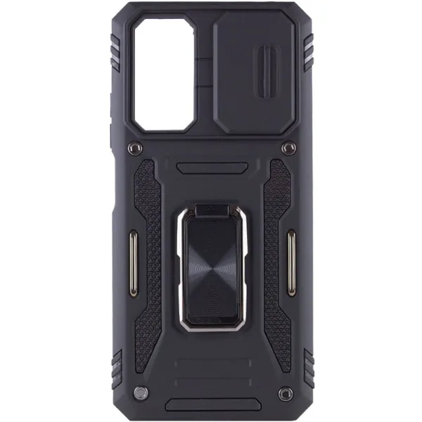 Ударопрочный чехол Camshield Army Ring для Xiaomi Redmi A7 Pro 4G / Poco C81 / C81 Pro — Черный — фото 1