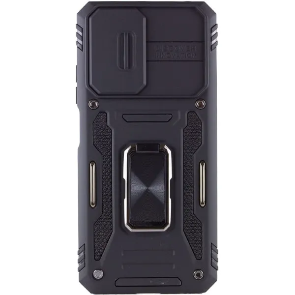 Ударопрочный чехол Camshield Army Ring для Xiaomi Redmi A7 Pro 4G / Poco C81 / C81 Pro — Черный — фото 2