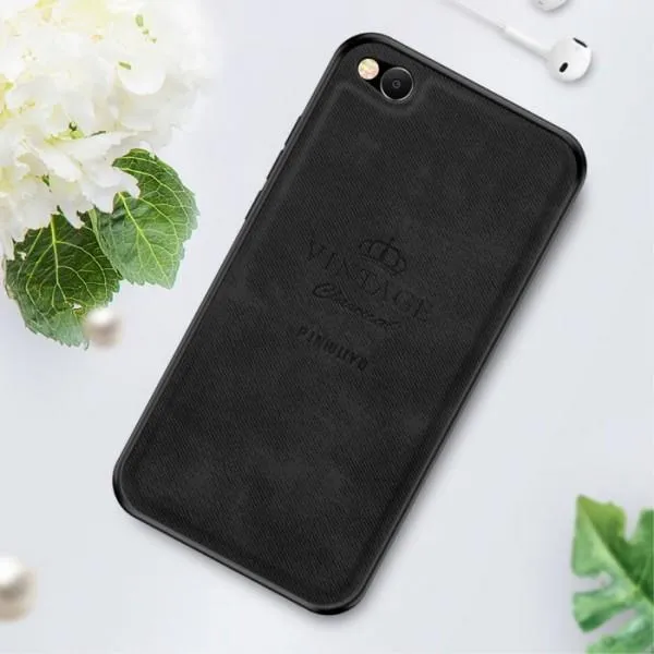 Чехол Leather Glass для Xiaomi Redmi Go — Черный — фото 1