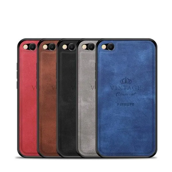 Чехол Leather Glass для Xiaomi Redmi Go — Черный — фото 4