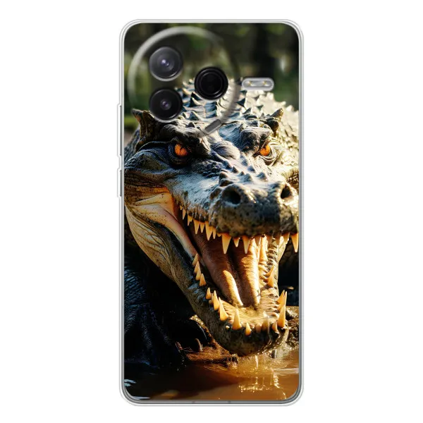 Чехол с принтом «Опасный крокодил» для Xiaomi Redmi K80 Ultra Чехол с принтом «Опасный крокодил» для Xiaomi Redmi K80 Ultra