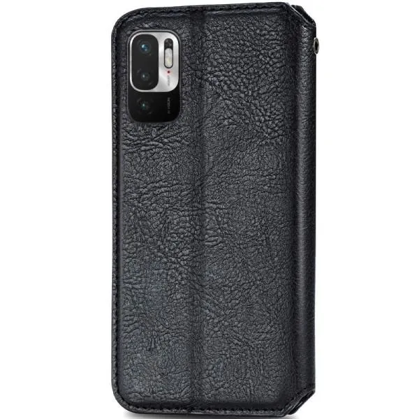 Кожаный чехол-книжка GETMAN Cubic (PU) для Xiaomi Redmi Note 10 5G / Poco M3 Pro — Черный — фото 3 Кожаный чехол-книжка GETMAN Cubic (PU) для Xiaomi Redmi Note 10 5G / Poco M3 Pro — Черный — фото 3