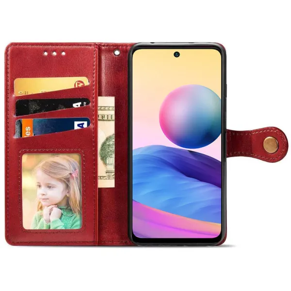 Кожаный чехол-книжка GETMAN Gallant (PU) для Xiaomi Redmi Note 10 5G / Poco M3 Pro — Красный — фото 4 Кожаный чехол-книжка GETMAN Gallant (PU) для Xiaomi Redmi Note 10 5G / Poco M3 Pro — Красный — фото 4
