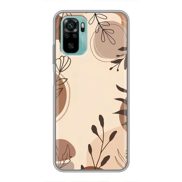 Чехол с принтом «Коричневые цветы» для Xiaomi Redmi Note 10 5G
