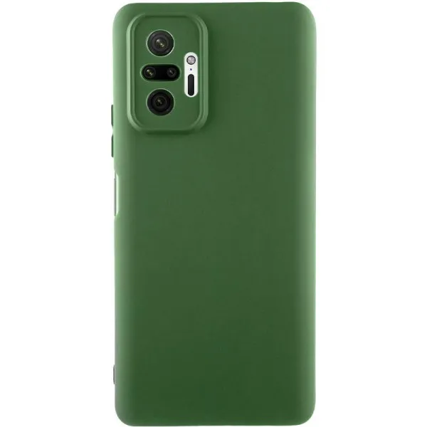Чехол TPU GETMAN Liquid Silk Full Camera для Xiaomi Redmi Note 10 Pro / 10 Pro Max — Зеленый