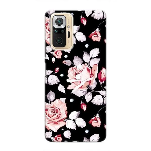 Чехол с принтом «Цветочки на черном» для Xiaomi Redmi Note 10 Pro