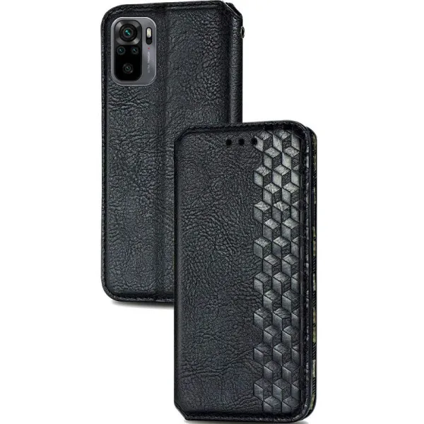 Шкіряний чохол-книжка GETMAN Cubic (PU) для Xiaomi Redmi Note 10 / Note 10s — Чорний — фото 4 Шкіряний чохол-книжка GETMAN Cubic (PU) для Xiaomi Redmi Note 10 / Note 10s — Чорний — фото 4