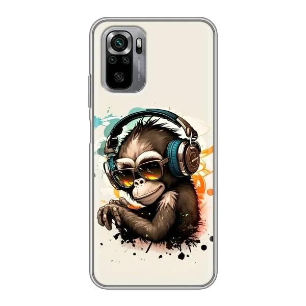 Чехол с принтом «Макака в наушниках» для Xiaomi Redmi Note 10S