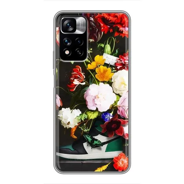Чехол с принтом «Nike цветы» для Xiaomi Redmi Note 11 Pro Plus Чехол с принтом «Nike цветы» для Xiaomi Redmi Note 11 Pro Plus