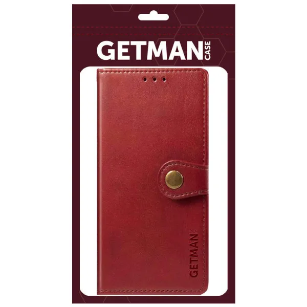 Кожаный чехол-книжка GETMAN Gallant (PU) для Xiaomi Redmi Note 11 Pro 4G/5G / 12 Pro 4G — Красный — фото 4