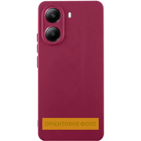 Чохол Silicone Cover Ummi Lakshmi Full Camera (AA) для Xiaomi Redmi Note 11 Pro 4G/5G — Бордовий