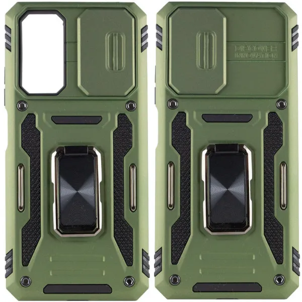 Ударостійкий чохол Camshield Army Ring для Xiaomi Redmi Note 11 Pro 4G/5G / 11E Pro / 12 Pro 4G — Оливковий — фото 1