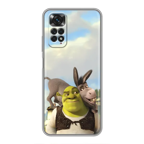 Чехол с принтом «Шрек и Осел» для Xiaomi Redmi Note 11 / 11s