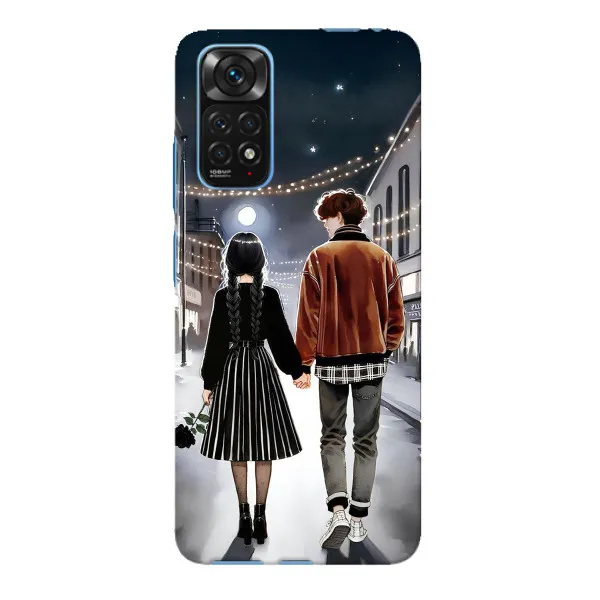 Чехол с принтом «Уэнздей и Тайлер» для Xiaomi Redmi Note 11E Pro Чехол с принтом «Уэнздей и Тайлер» для Xiaomi Redmi Note 11E Pro