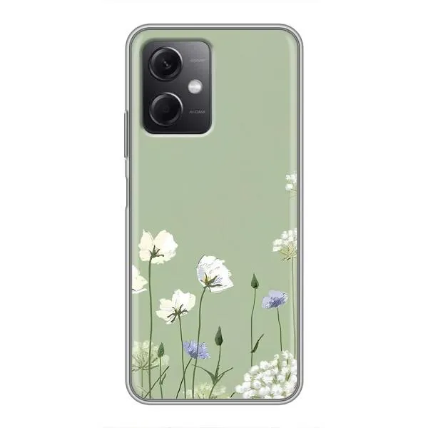 Чехол с принтом «Цветы на зеленом» для Xiaomi Redmi Note 12 (5G) Чехол с принтом «Цветы на зеленом» для Xiaomi Redmi Note 12 (5G)
