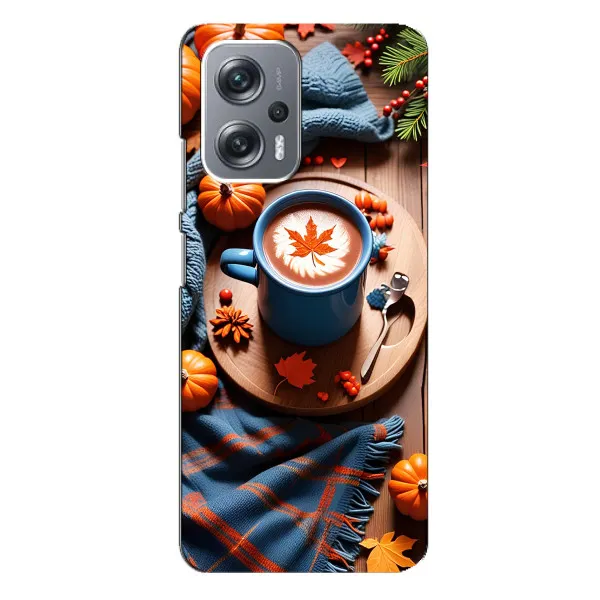 Чехол с принтом «Кофе и тыковки» для Xiaomi Redmi Note 12 Pro Plus