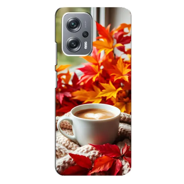 Чехол с принтом «Кофе и листья» для Xiaomi Redmi Note 12 Pro Plus