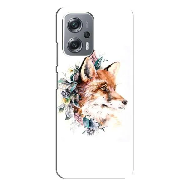 Чехол с принтом «Лисичка в цветочках» для Xiaomi Redmi Note 12 Pro (5g)