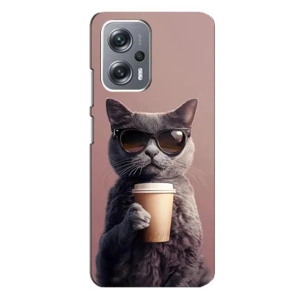 Чехол с принтом «Кот с кофе» для Xiaomi Redmi Note 12 Pro (5g)