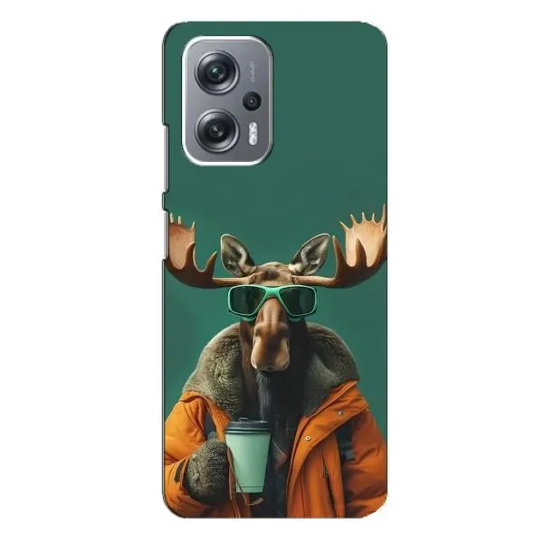 Чехол с принтом «Лось с кофе» для Xiaomi Redmi Note 12 Pro (5g)