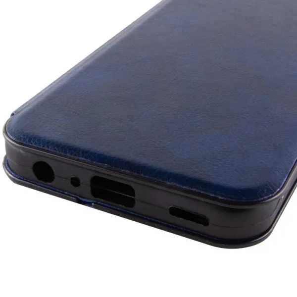 Кожаный чехол-книжка Belora для Xiaomi Redmi Note 12 4G — Темно-синий — фото 4